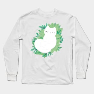 Chilling in the leaves kitty Long Sleeve T-Shirt
